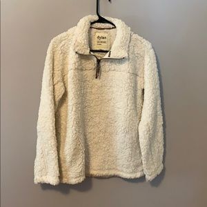 White Sherpa Quarter Zip